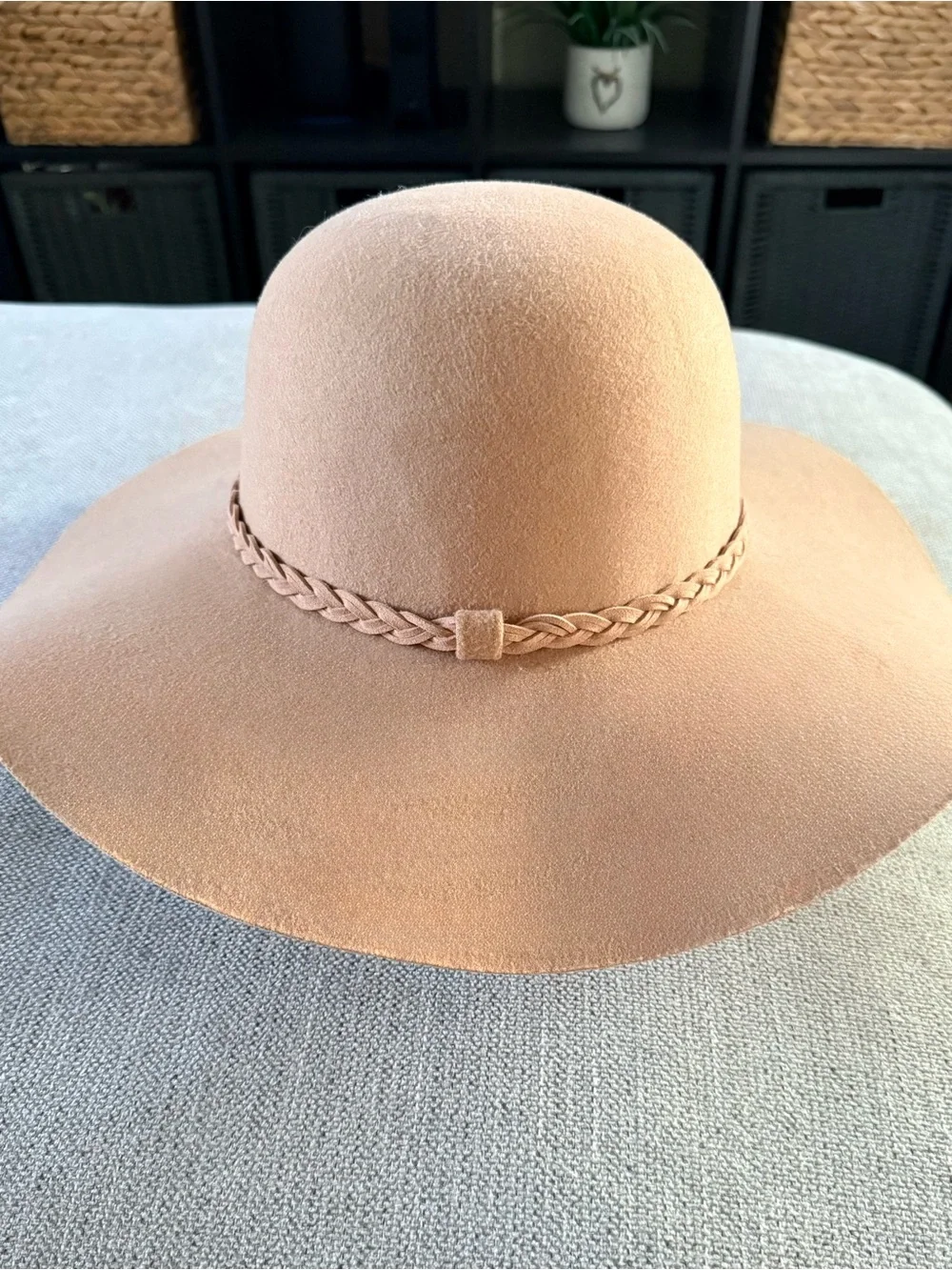 Cozy Fall Felt Wide‑Brim Hat